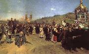 Ilya Repin Religious Procession in the Province of Kursk France oil painting artist
